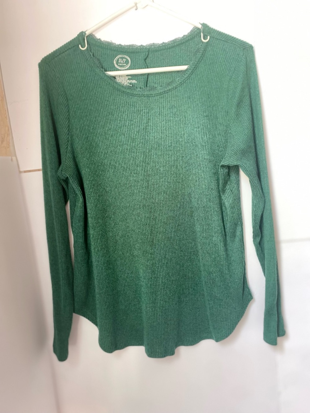 Maurices Teal Ribbed Long Sleeve Top